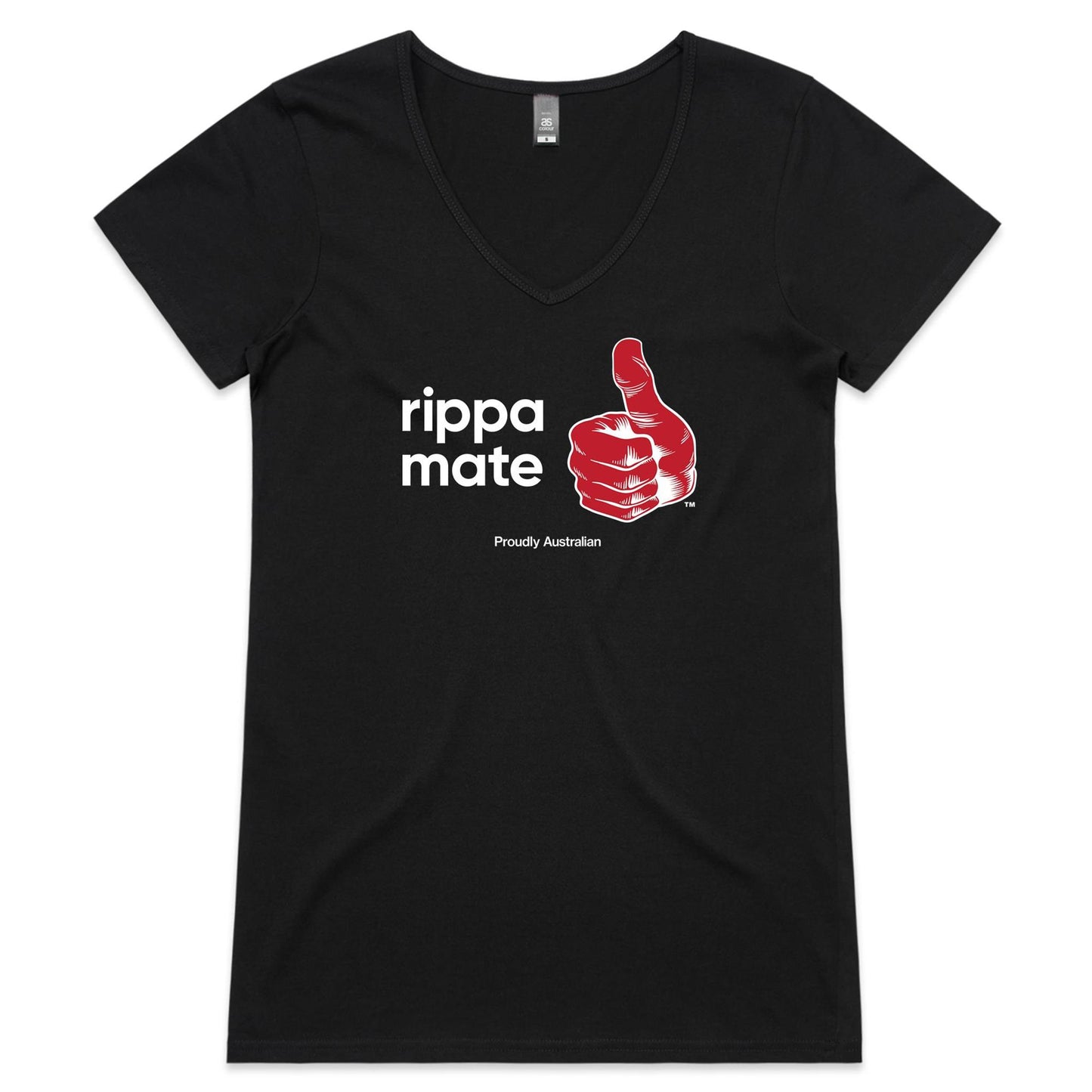 rippa mate Bevel - Womens V-Neck T-Shirt