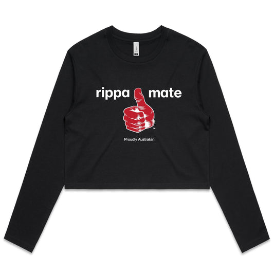 rippa mate - Women's Long Sleeve Crop Tee