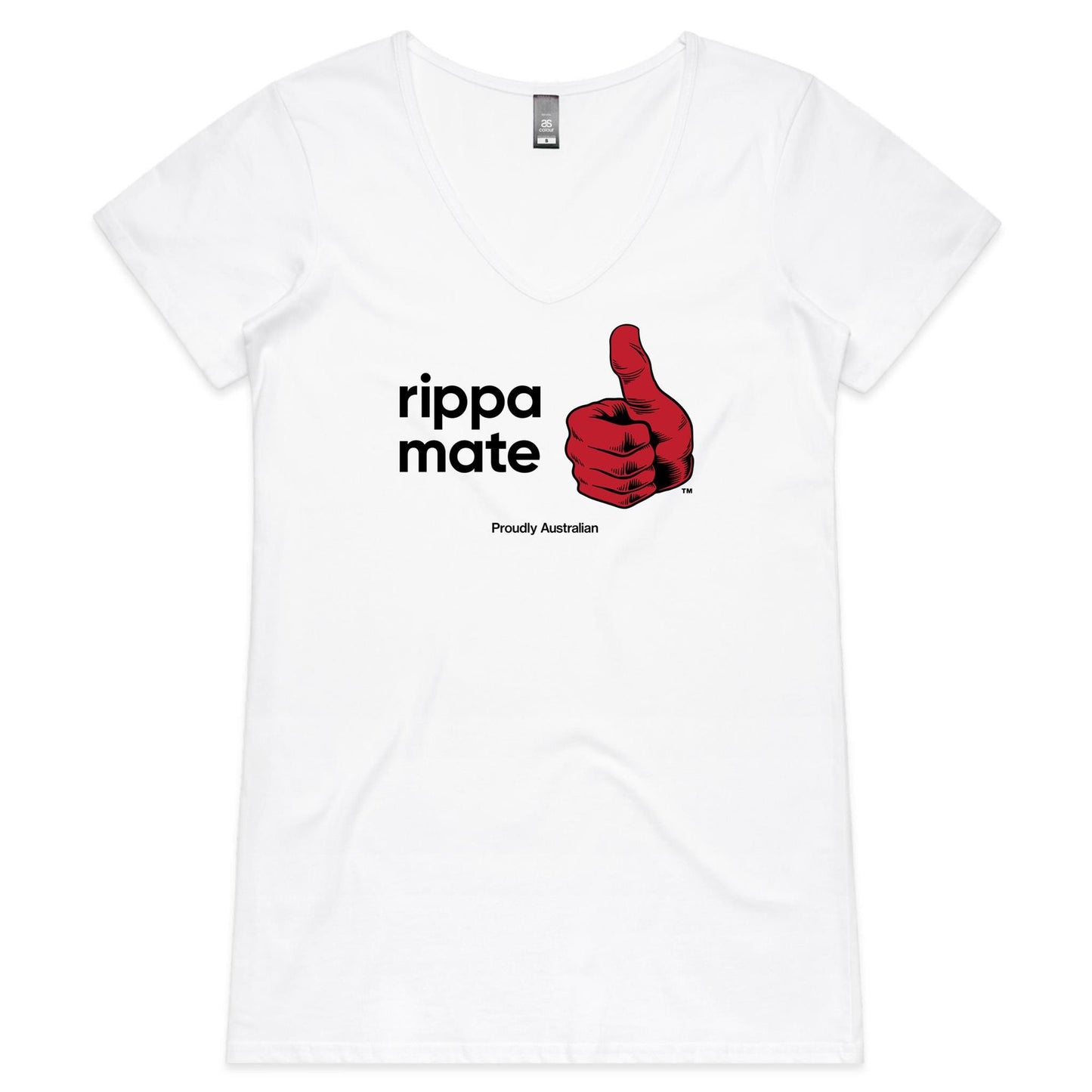 rippa mate Bevel - Womens V-Neck T-Shirt