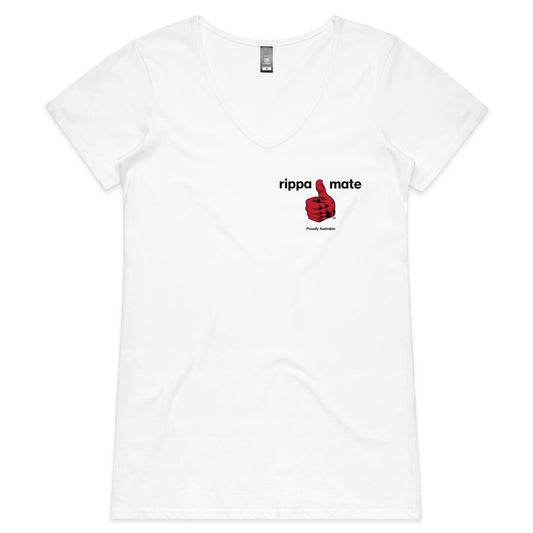 rippa mate Bevel - Womens V-Neck T-Shirt